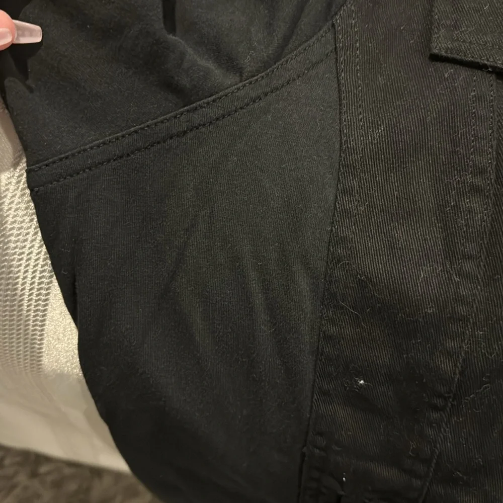 Belle by Kim Gravel NWOT Jacket in a combination of black denim/ Cotton Sleeves. - Picture 9 of 9